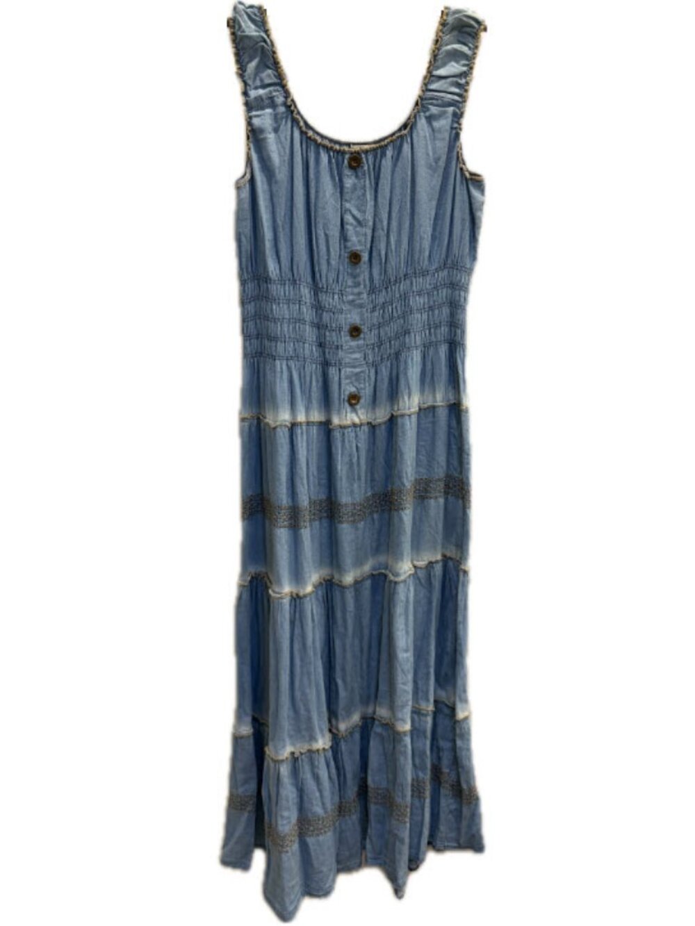 Lightweight Denim Boho Dress - Size Large - EUC!